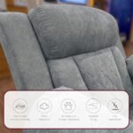 ⁦كرسي استرخاء هاري مميز مع حامل أكواب - شانيل رمادي غامق- MK1⁩ - الصورة ⁦4⁩