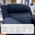 ⁦كرسي استرخاء فليكس مميز مع حامل أكواب - كحلي - MK10⁩ - الصورة ⁦4⁩