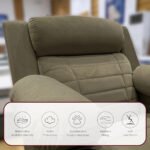 ⁦كرسي استرخاء فليكس مميز مع حامل أكواب - بني - MK10⁩ - الصورة ⁦4⁩