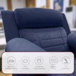 ⁦كرسي استرخاء فليكس مميز مع حامل أكواب - أزرق ملكي - MK10⁩ - الصورة ⁦4⁩