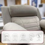 ⁦كرسي استرخاء فليكس مميز مع حامل أكواب - بيج - MK10⁩ - الصورة ⁦4⁩