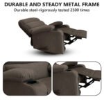 ⁦كرسي استرخاء دياموند بني غامق مع وضعية سرير - MK7⁩ - الصورة ⁦3⁩