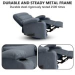 ⁦كرسي استرخاء دياموند رمادي مع وضعية سرير - MK7⁩ - الصورة ⁦3⁩