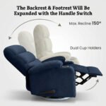 ⁦كرسي استرخاء دياموند كحلي مع وضعية سرير - MK7⁩ - الصورة ⁦2⁩