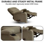 ⁦كرسي استرخاء دياموند بني مع وضعية سرير - MK7⁩ - الصورة ⁦3⁩