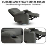 ⁦كرسي استرخاء دياموند شانيل رمادي غامق مع وضعية سرير - MK7⁩ - الصورة ⁦3⁩