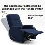 ⁦كرسي استرخاء لازورد كحلي مع وضعية سرير - MK4⁩ - الصورة ⁦2⁩