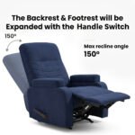 ⁦كرسي استرخاء لازورد أزرق ملكي مع وضعية سرير - MK4⁩ - الصورة ⁦2⁩