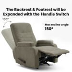 ⁦كرسي استرخاء لازورد زيتي مع وضعية سرير - MK4⁩ - الصورة ⁦2⁩