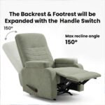 ⁦كرسي استرخاء لازورد شانيل رمادي مع وضعية سرير - MK4⁩ - الصورة ⁦2⁩