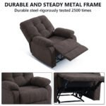 ⁦كرسي استرخاء روكو بني غامق مع وضعية سرير - MK2⁩ - الصورة ⁦3⁩