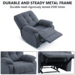 ⁦كرسي استرخاء روكو رمادي مع وضعية سرير - MK2⁩ - الصورة ⁦3⁩