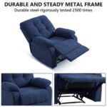 ⁦كرسي استرخاء روكو أزرق ملكي مع وضعية سرير - MK2⁩ - الصورة ⁦3⁩