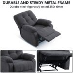 ⁦كرسي استرخاء روكو شانيل رمادي غامق مع وضعية سرير - MK2⁩ - الصورة ⁦3⁩