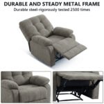 ⁦كرسي استرخاء روكو شانيل رمادي مع وضعية سرير - MK2⁩ - الصورة ⁦3⁩