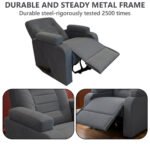 ⁦كرسي استرخاء ميديكال ريلاكس شانيل رمادي غامق مع وضعية سرير - MK3⁩ - الصورة ⁦3⁩