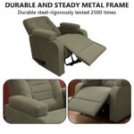 ⁦كرسي استرخاء ميديكال ريلاكس شانيل رمادي مع وضعية سرير - MK3⁩ - الصورة ⁦3⁩