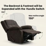 ⁦كرسي استرخاء سلطان بني غامق مع وضعية سرير - MK5⁩ - الصورة ⁦2⁩