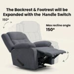 ⁦كرسي استرخاء سلطان رمادي مع وضعية سرير - MK5⁩ - الصورة ⁦2⁩