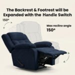 ⁦كرسي استرخاء سلطان كحلي مع وضعية سرير - MK5⁩ - الصورة ⁦2⁩