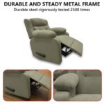 ⁦كرسي استرخاء سلطان شانيل رمادي مع وضعية سرير - MK5⁩ - الصورة ⁦3⁩