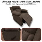 ⁦كرسي استرخاء هاري مميز مع حامل أكواب - بني غامق- MK1⁩ - الصورة ⁦3⁩