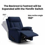 ⁦كرسي استرخاء هاري مميز مع حامل أكواب - كحلي- MK1⁩ - الصورة ⁦2⁩