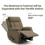 ⁦كرسي استرخاء هاري مميز مع حامل أكواب - بني- MK1⁩ - الصورة ⁦2⁩