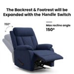 ⁦كرسي استرخاء هاري مميز مع حامل أكواب - أزرق ملكي- MK1⁩ - الصورة ⁦2⁩