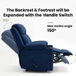 ⁦كرسي استرخاء فليكس مميز مع حامل أكواب - كحلي - MK10⁩ - الصورة ⁦2⁩