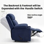 ⁦كرسي استرخاء فليكس مميز مع حامل أكواب - أزرق ملكي - MK10⁩ - الصورة ⁦2⁩