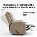 ⁦كرسي استرخاء فليكس مميز مع حامل أكواب - بيج - MK10⁩ - الصورة ⁦2⁩