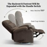 ⁦كرسي استرخاء دياموند بني غامق مع وضعية سرير - MK7⁩ - الصورة ⁦2⁩