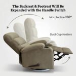 ⁦كرسي استرخاء دياموند بني مع وضعية سرير - MK7⁩ - الصورة ⁦2⁩