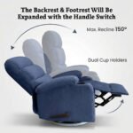 ⁦كرسي استرخاء دياموند أزرق ملكي مع وضعية سرير - MK7⁩ - الصورة ⁦2⁩