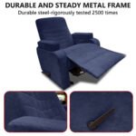 ⁦كرسي استرخاء لازورد أزرق ملكي مع وضعية سرير - MK4⁩ - الصورة ⁦3⁩