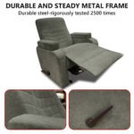 ⁦كرسي استرخاء لازورد زيتي مع وضعية سرير - MK4⁩ - الصورة ⁦3⁩