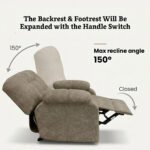 ⁦كرسي استرخاء روكو بني مع وضعية سرير - MK2⁩ - الصورة ⁦2⁩