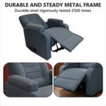 ⁦كرسي استرخاء ميديكال ريلاكس رمادي مع وضعية سرير - MK3⁩ - الصورة ⁦3⁩