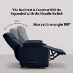 ⁦كرسي استرخاء ميديكال ريلاكس كحلي مع وضعية سرير - MK3⁩ - الصورة ⁦2⁩