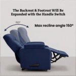 ⁦كرسي استرخاء ميديكال ريلاكس أزرق ملكي مع وضعية سرير - MK3⁩ - الصورة ⁦2⁩