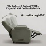 ⁦كرسي استرخاء ميديكال ريلاكس شانيل رمادي مع وضعية سرير - MK3⁩ - الصورة ⁦2⁩