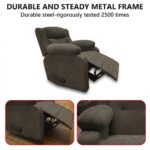 ⁦كرسي استرخاء سلطان بني غامق مع وضعية سرير - MK5⁩ - الصورة ⁦3⁩