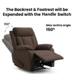 ⁦كرسي استرخاء هاري مميز مع حامل أكواب - بني غامق- MK1⁩ - الصورة ⁦2⁩