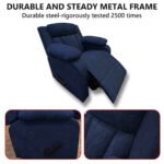 ⁦كرسي استرخاء هاري مميز مع حامل أكواب - كحلي- MK1⁩ - الصورة ⁦3⁩