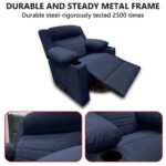 ⁦كرسي استرخاء فليكس مميز مع حامل أكواب - كحلي - MK10⁩ - الصورة ⁦3⁩