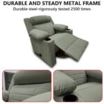 ⁦كرسي استرخاء فليكس مميز مع حامل أكواب - زيتي - MK10⁩ - الصورة ⁦3⁩