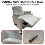 ⁦كرسي استرخاء لازورد رمادي مع وضعية سرير - MK4⁩ - الصورة ⁦3⁩