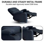 ⁦كرسي استرخاء هاري مميز مع حامل أكواب - كحلي- MK1⁩ - الصورة ⁦3⁩