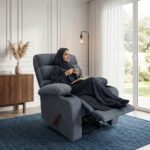 ⁦كرسي استرخاء دياموند رمادي مع وضعية سرير - MK7⁩ - الصورة ⁦5⁩